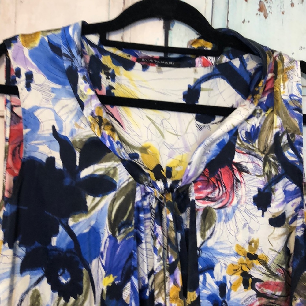 Tahari Sleeveless Floral Blouse Size XL